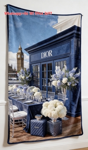 Dior Flannel Sofa Throw Blanket for Wall Hanging Decor D201